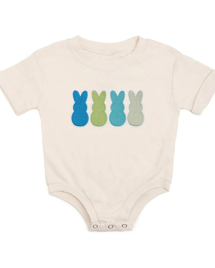 Peeps Embroidered Patch Bubble Romper