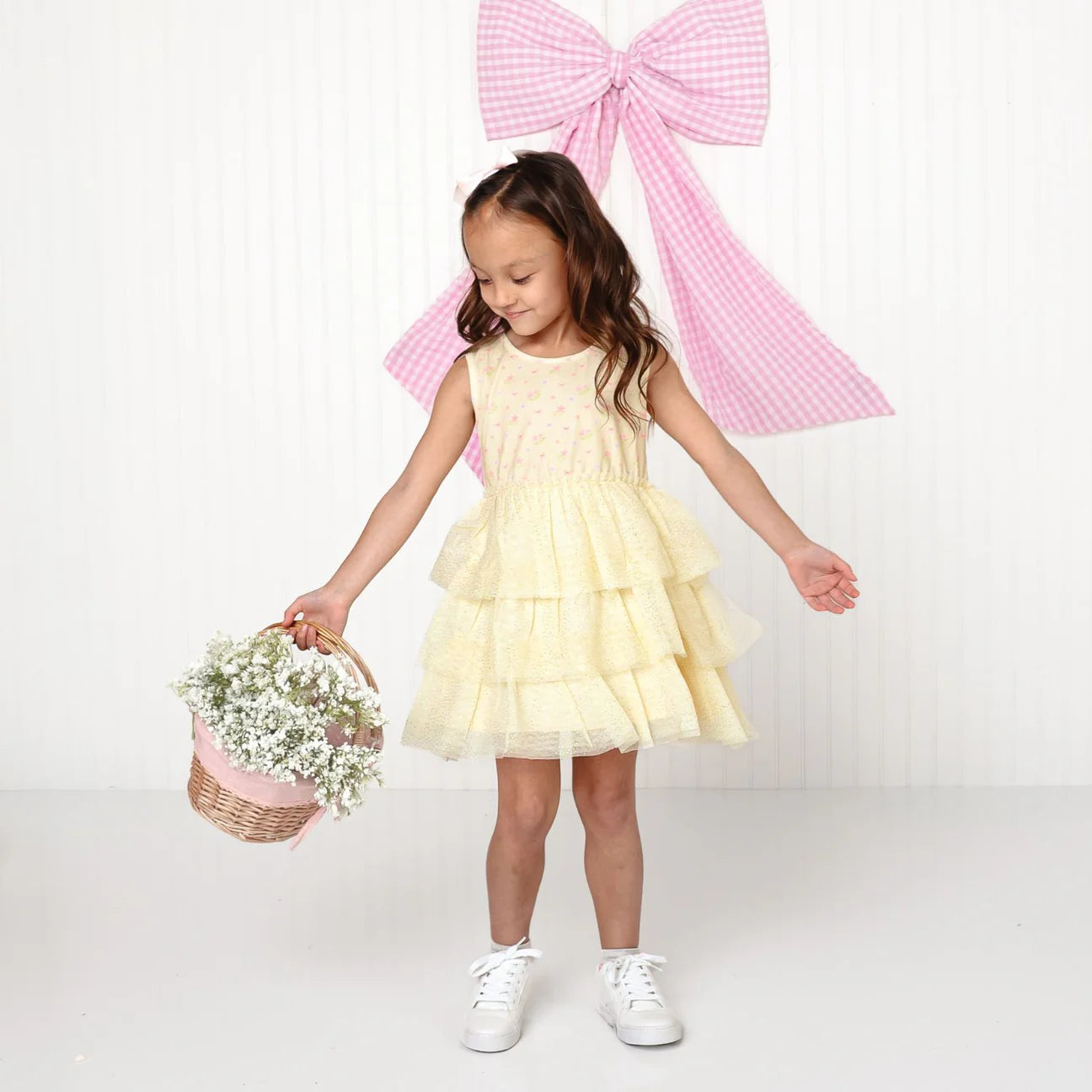 Tank Tutu Floral Ruffled Dress | Lemon Floral