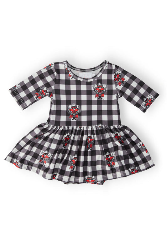 Texas Tech Raider Red 3/4 Sleeve Twirl Dress | Plaid