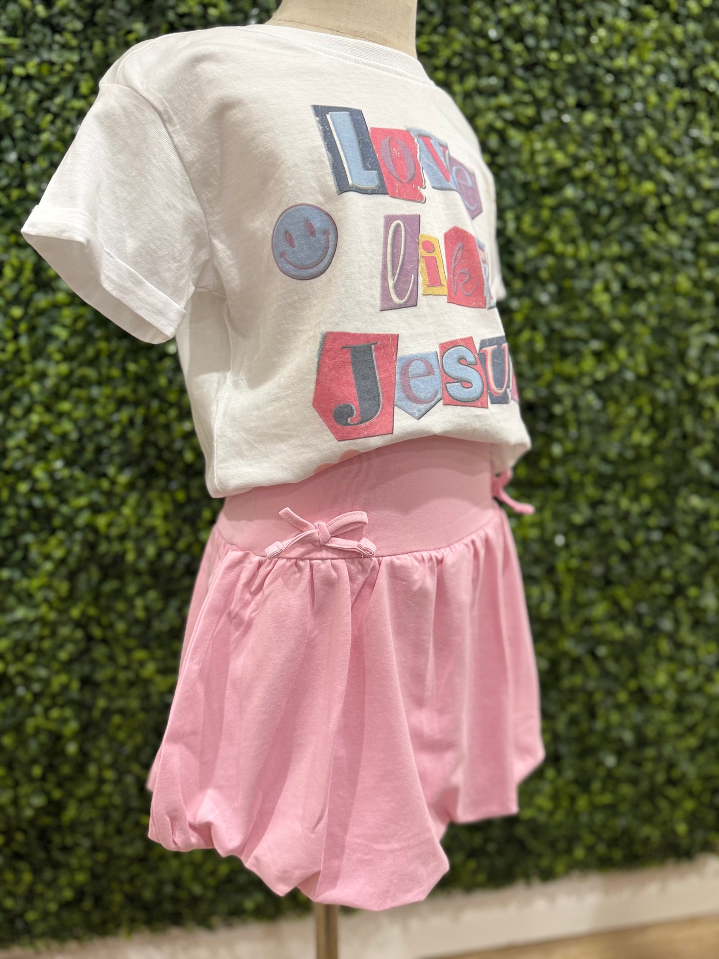Bubble Skort With Bows | Pink