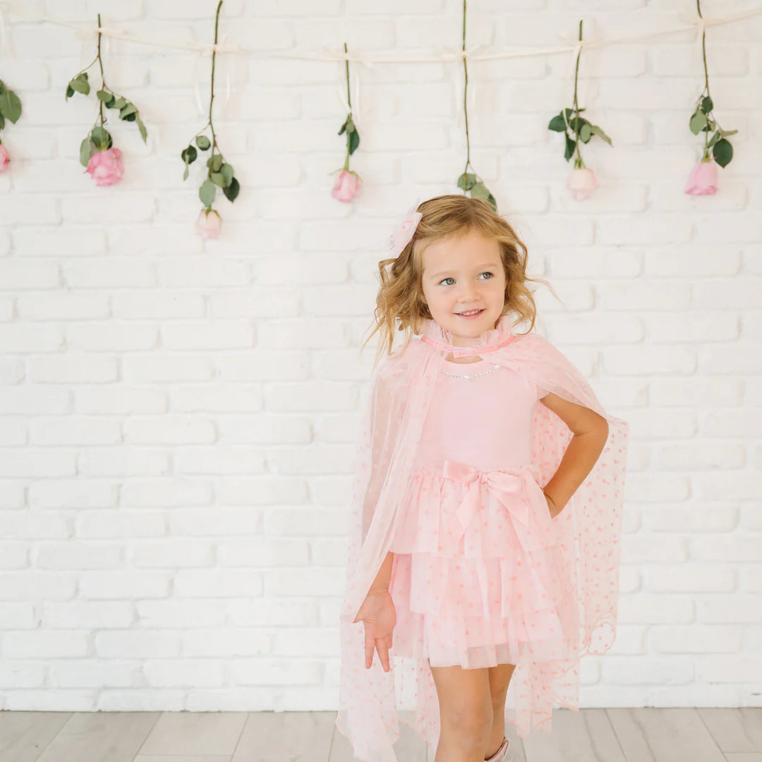 Short Sleeve Flocked Heart Valentine’s Day Dress