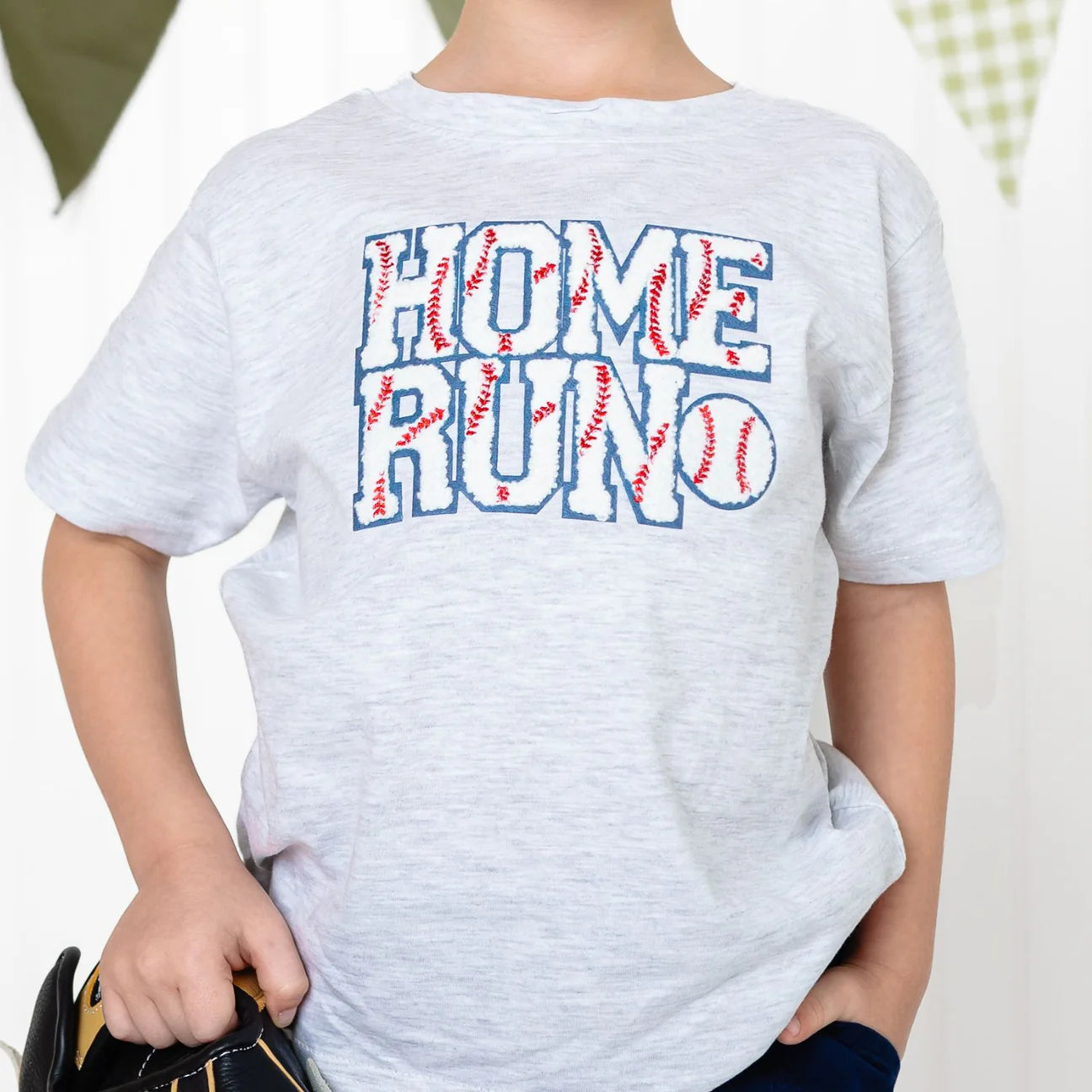 Home Run Patch Short Sleeve Tee | Ash