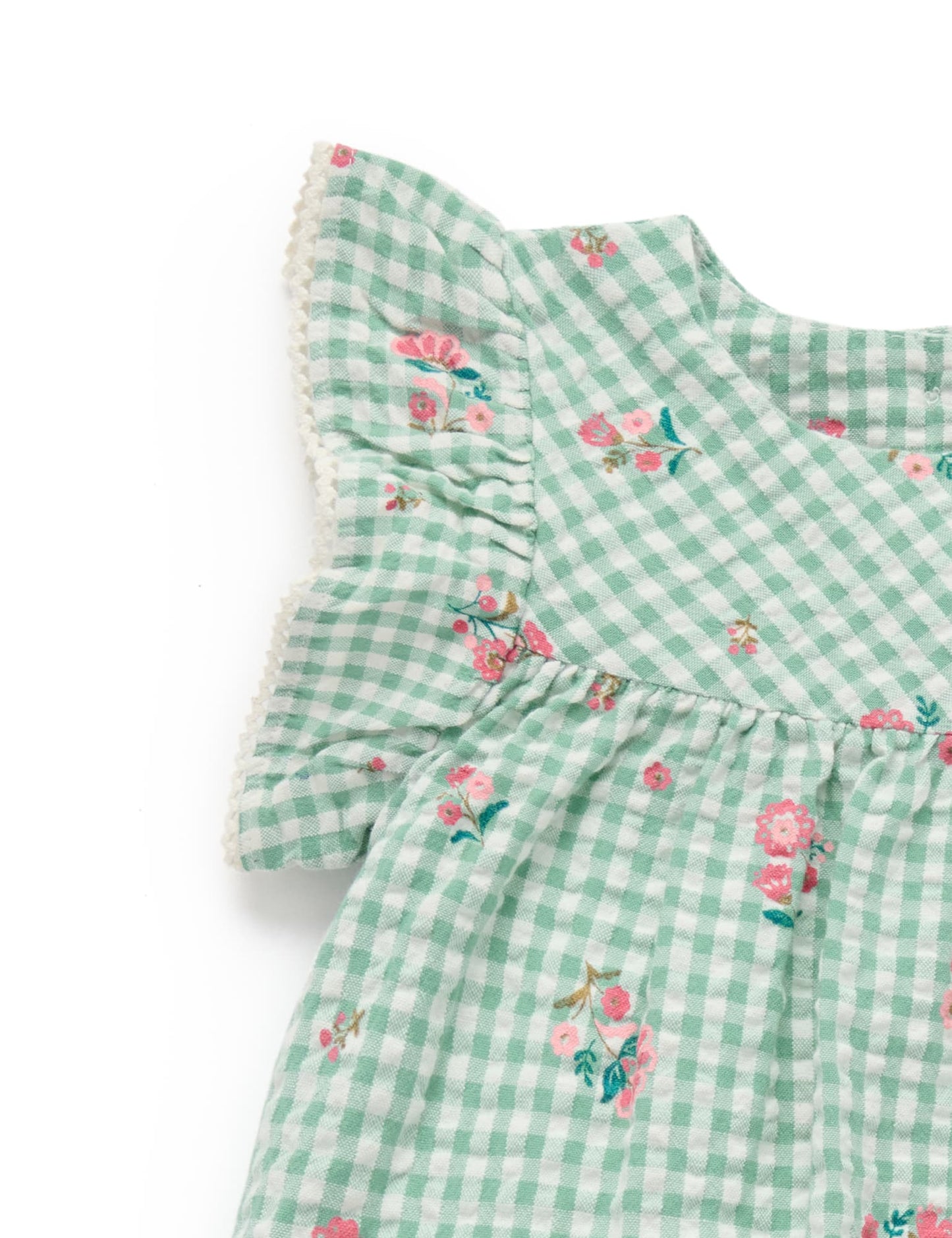 Gingham Floral Set | Green