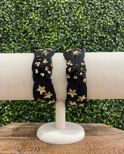 Gold Sequin Star Headband