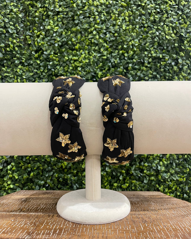 Gold Sequin Star Headband