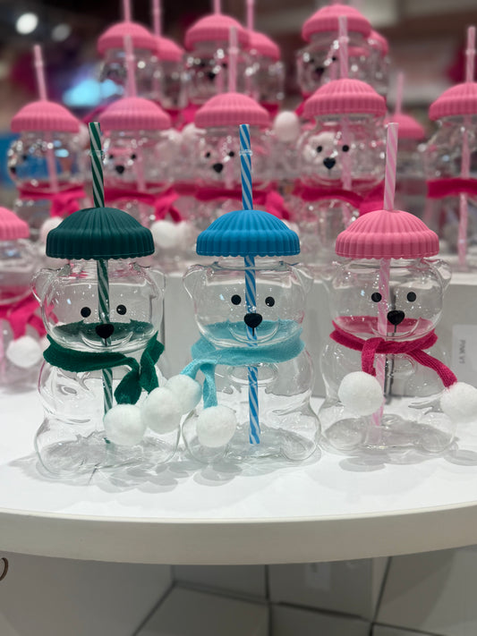 Honey Bear Latte Glass Cups