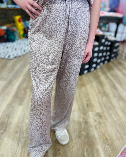 Distressed Animal Print Pants