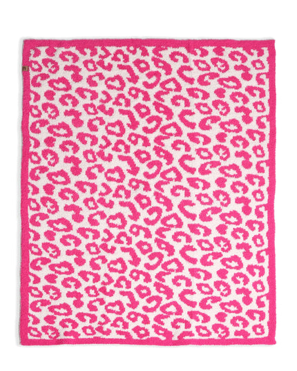 Children's Leopard Pattern Luxury Soft Throw Blanket | Fushia