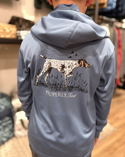 Shade Performance Hoodie Pointer | Stone Blue