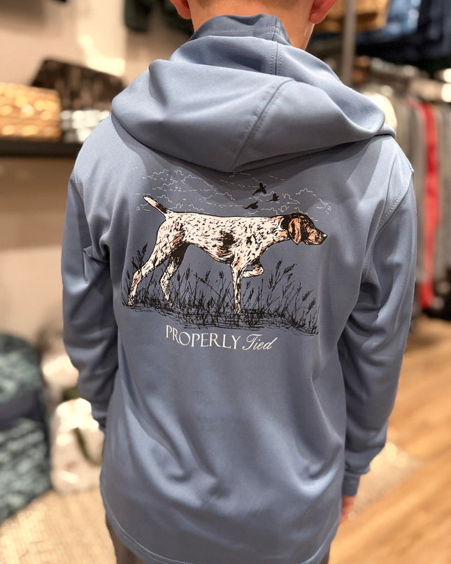 Shade Performance Hoodie Pointer | Stone Blue