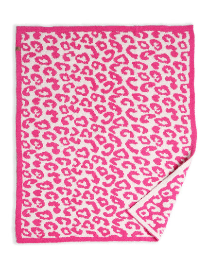 Children's Leopard Pattern Luxury Soft Throw Blanket | Fushia