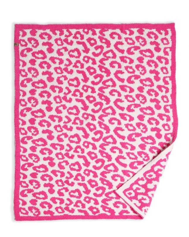 Children's Leopard Pattern Luxury Soft Throw Blanket | Fushia