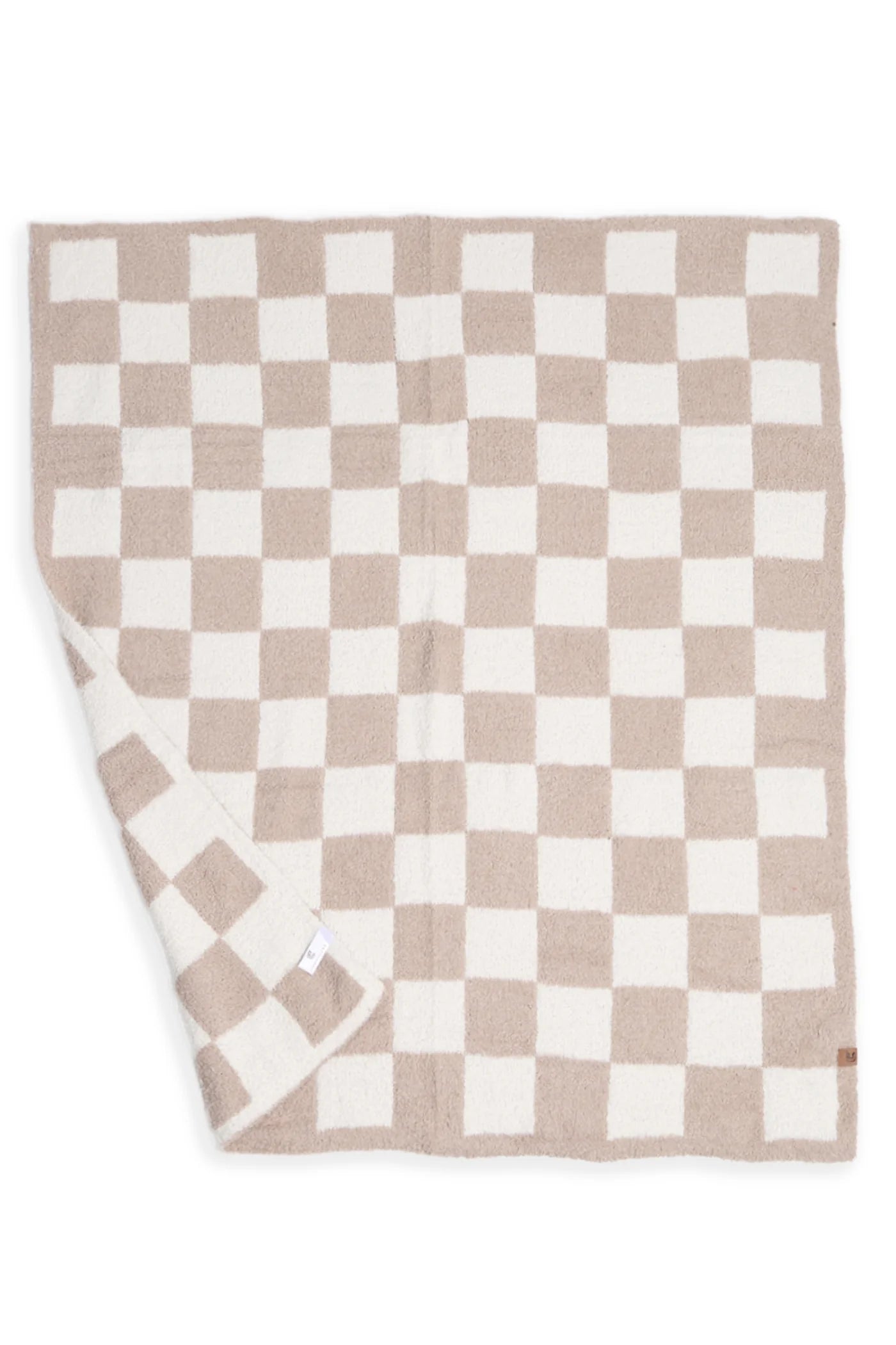 Children's Checkered Pattern Luxury Soft Throw Blanket | Beige