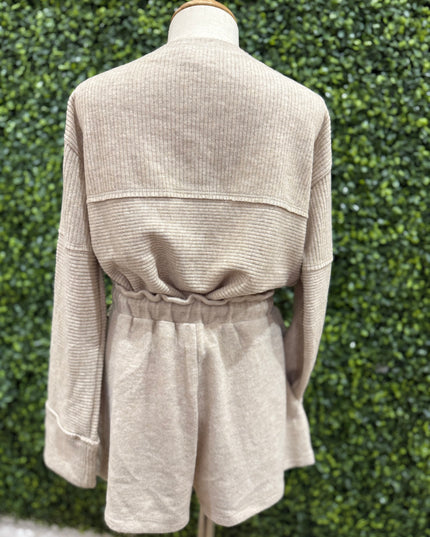 Cozy Jersey High Waist Shorts | Latte