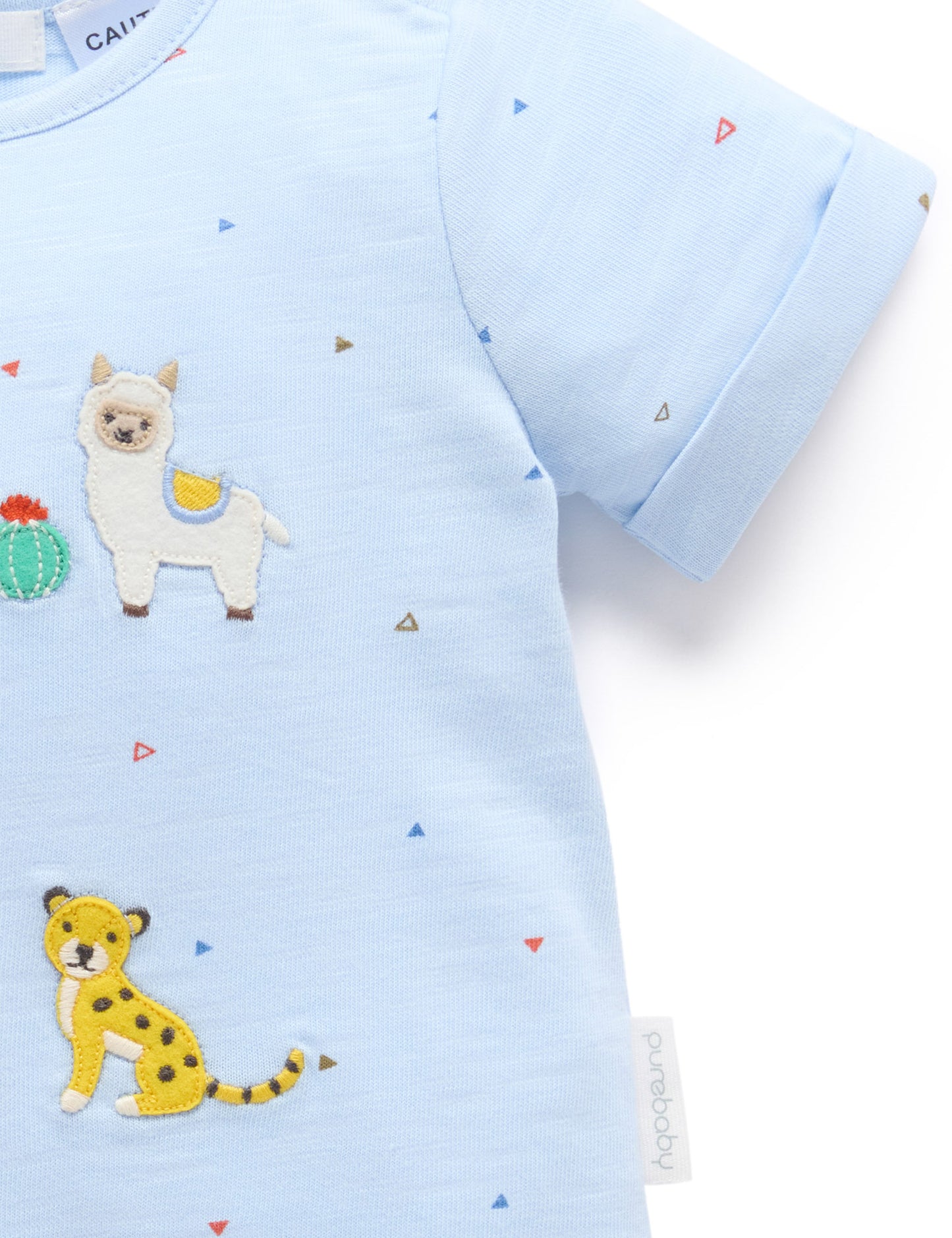 Animal Fiesta Short Growsuit | Blue