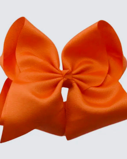 Oversize Bow 5.5" Grosgrain Hair Bow - Large: Orange