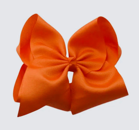 Oversize Bow 5.5" Grosgrain Hair Bow - Large: Orange