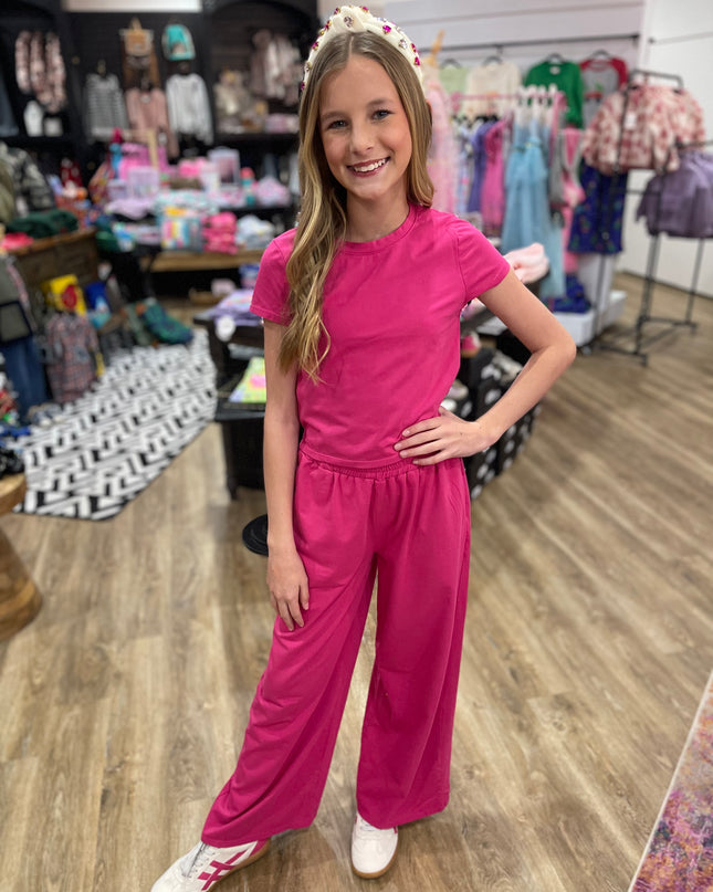 Lounge Lived In Stretch Tee| Party Pink