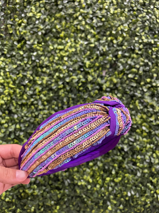 Purple & Gold Sequin