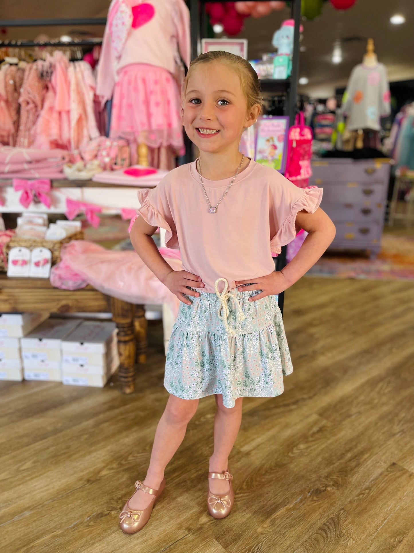 Floral Skort | Mint