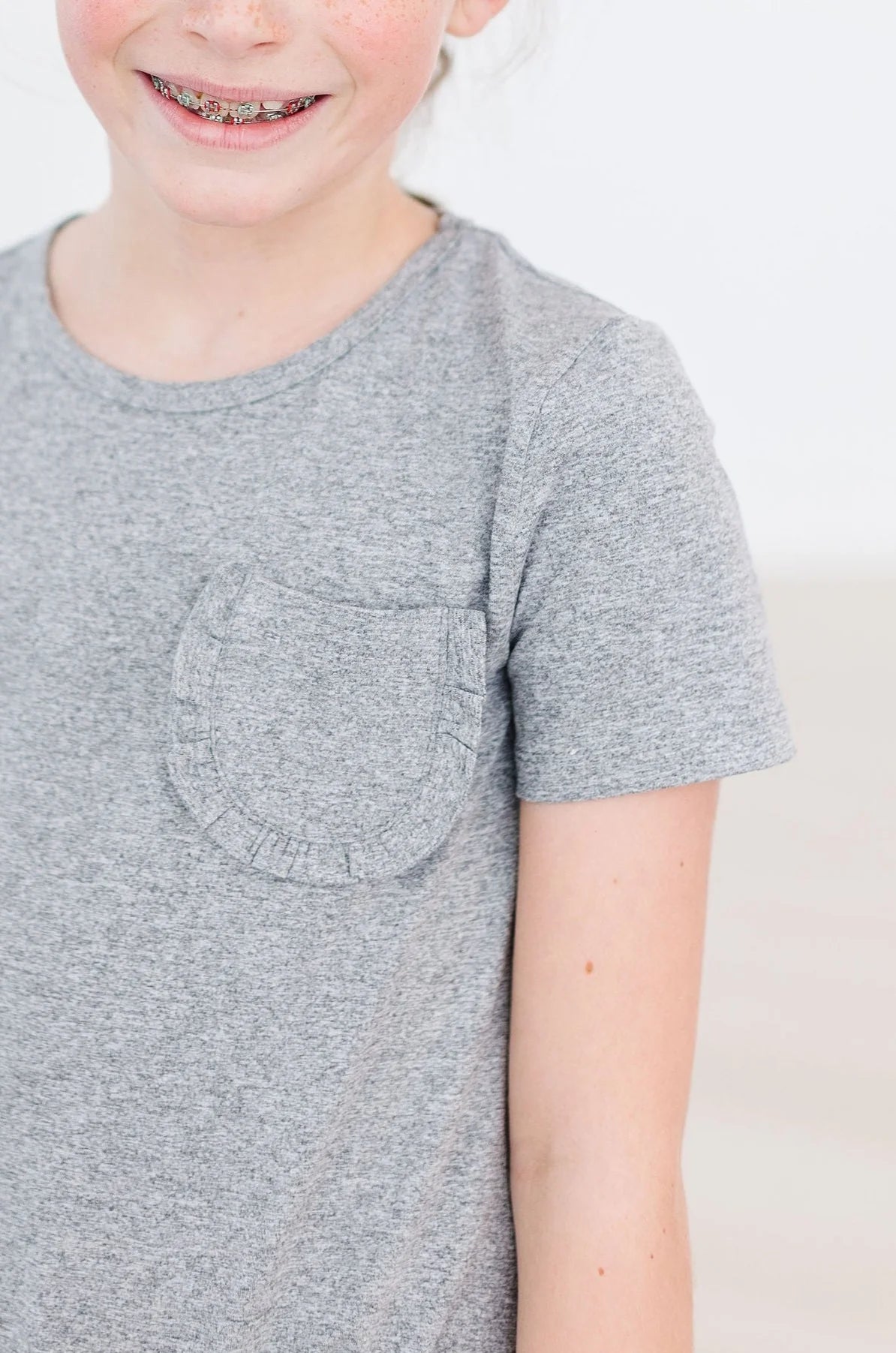 Heather Grey T-Shirt Pocket Dress