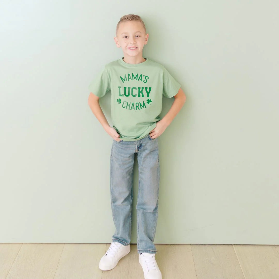 Mama’s Lucky Charm St. Patrick’s Day Short Sleeve | Sage