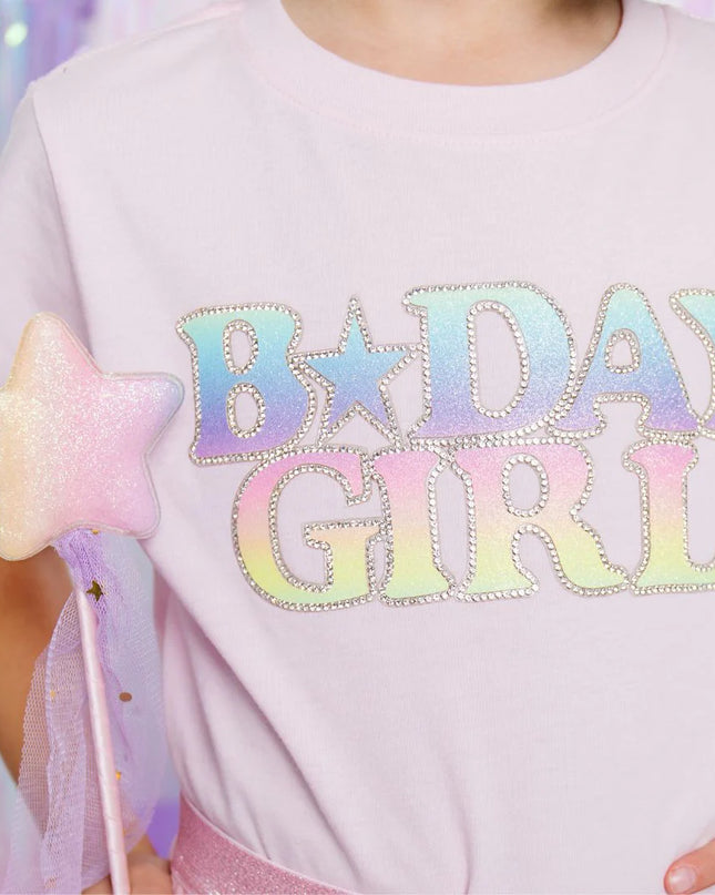 Pastel Rainbow B-Day Patch Short Sleeve T-Shirt