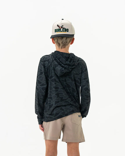 Youth Performance Hoodie | Black Camo