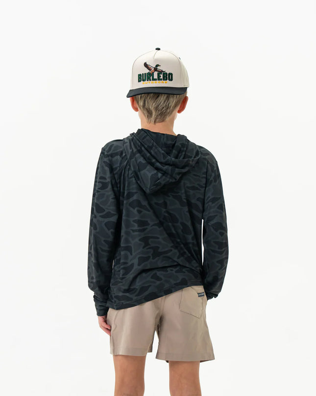 Youth Performance Hoodie | Black Camo