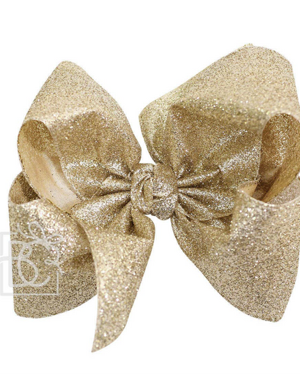 6” Glitter Metallic Bow | Gold