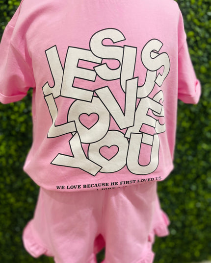 Jesus Loves You Tee | Pink