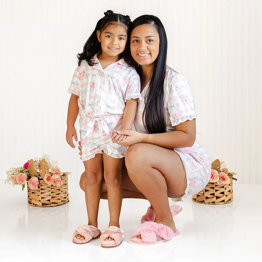 Gingham Trellis Spring Lounge Set | Girl