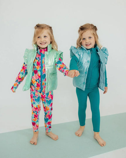 Mint Iridescent Puffer Vest