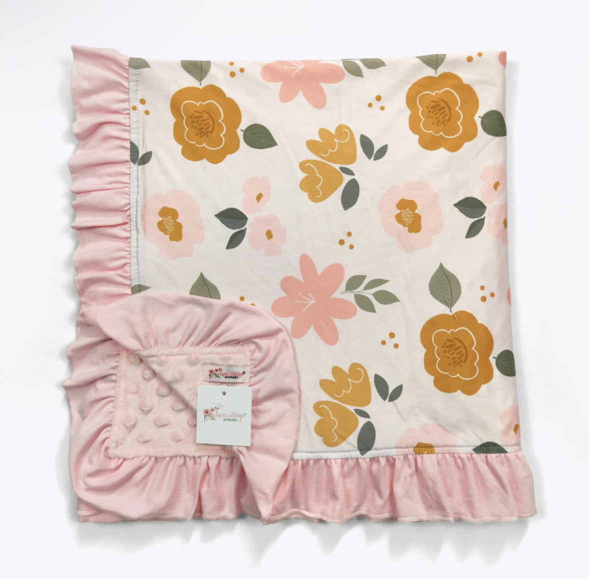 Minky Ruffle Baby Blanket