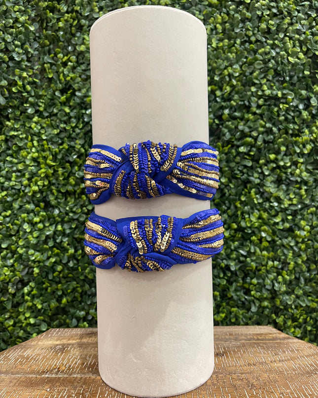 Royal Blue & Gold Sequin