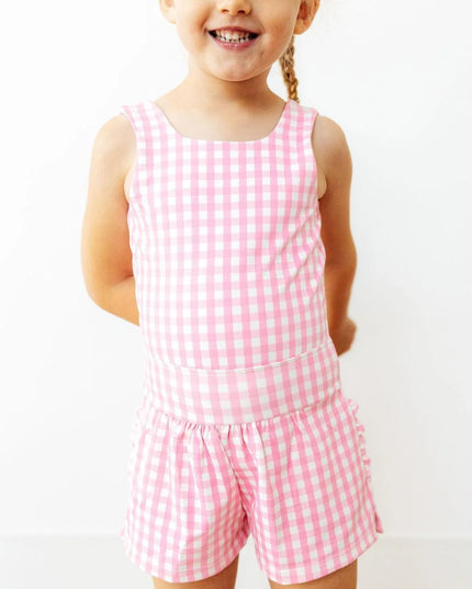 Go-Getter Gingham Active Romper