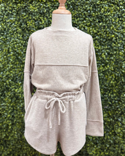 Cozy Jersey High Waist Shorts | Latte