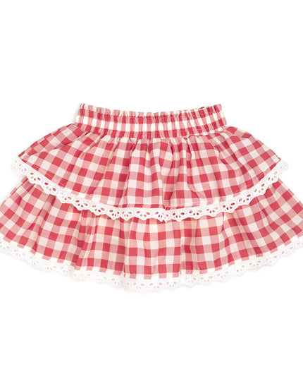 Red Gingham Skort