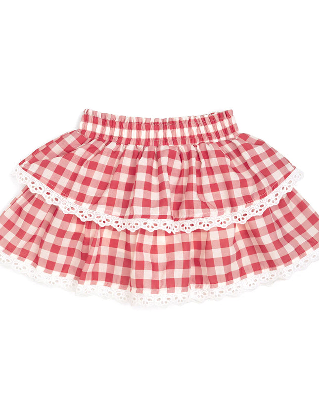 Red Gingham Skort