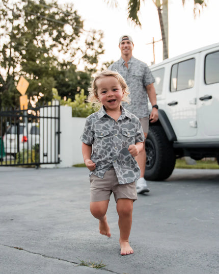 Youth Performance Button Up | Classic Deer Camo
