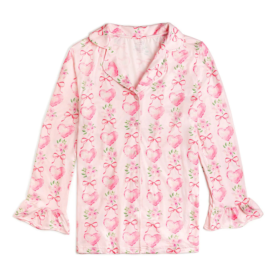 Heart Floral Trellis Valentine’s Day Women’s Lounge Set