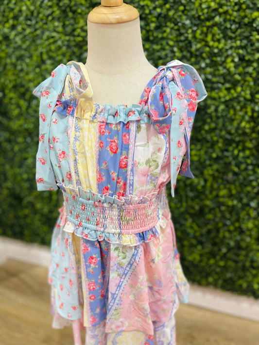 Pastel Floral Multi Color Romper