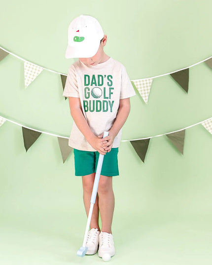 Golf Tee Front Flag Patch Hat | White