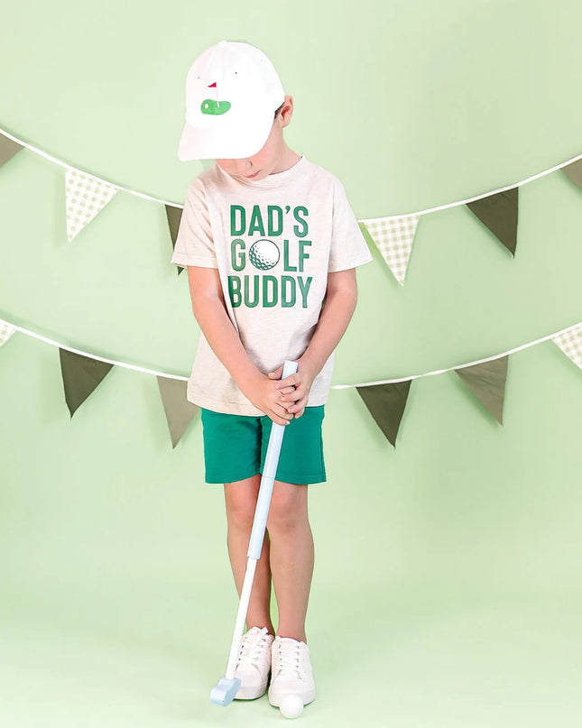 Golf Tee Front Flag Patch Hat | White