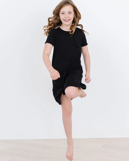 Black T-Shirt Pocket Dress