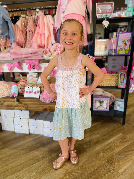 Wide Strap Dress | Multi Daisy