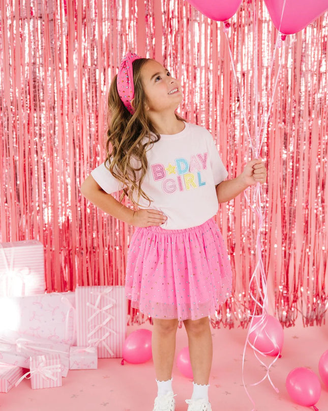 Birthday Girl Rhinestone Patch Tee