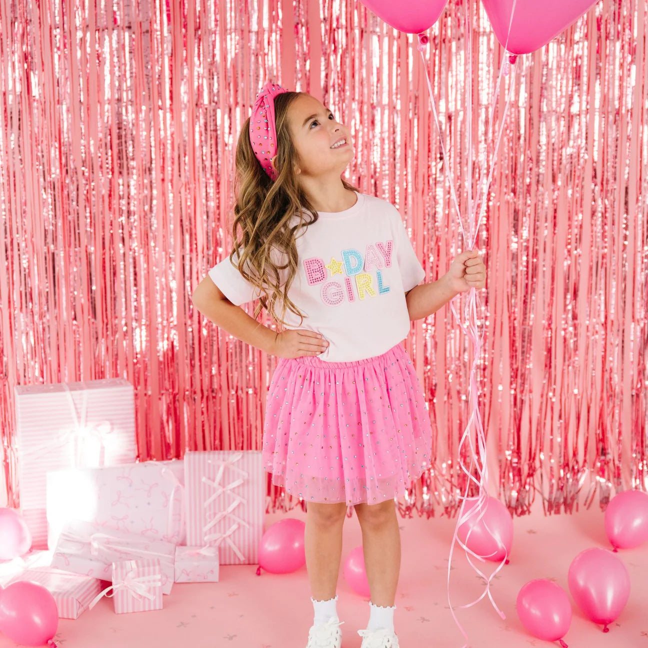 Birthday Girl Rhinestone Patch Tee