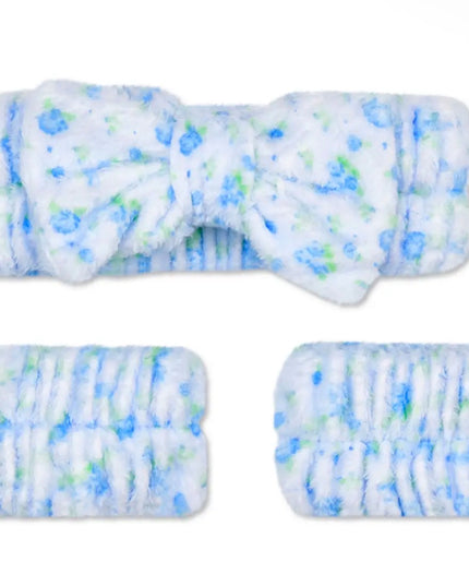 Blue Ditsy Floral Spa Set