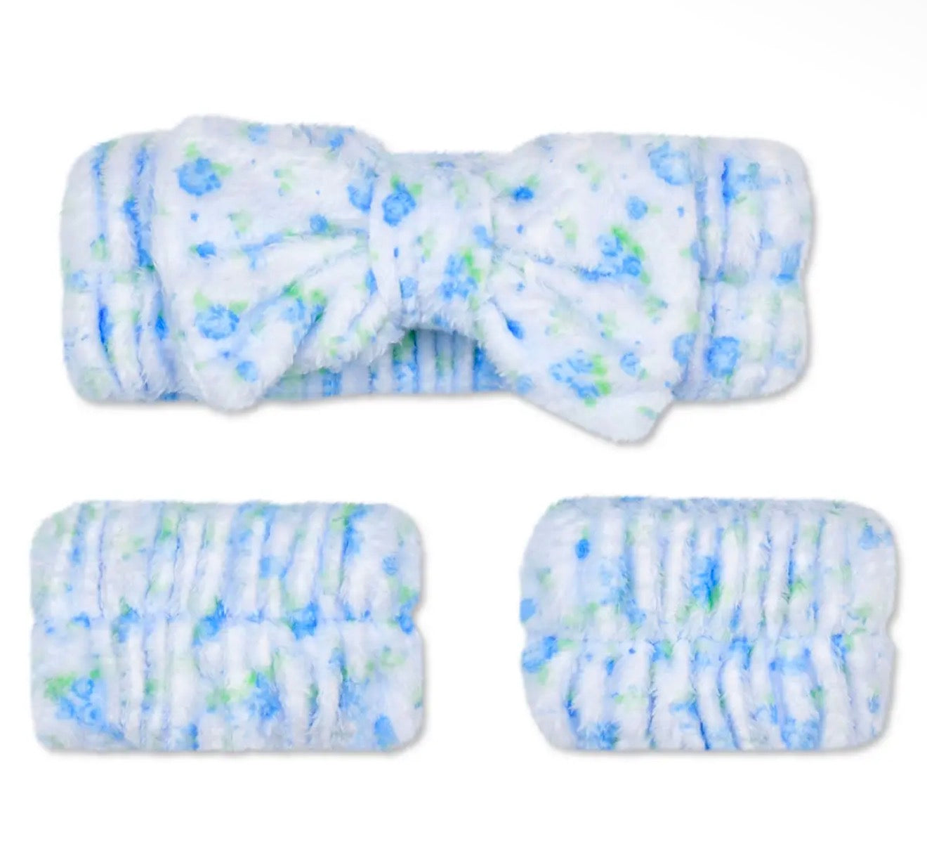 Blue Ditsy Floral Spa Set